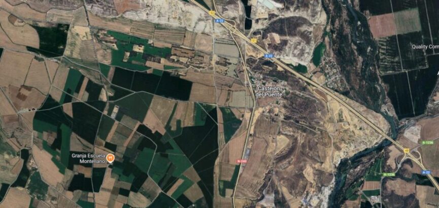 Vista aérea del terminó municipal de Castejón del Puente