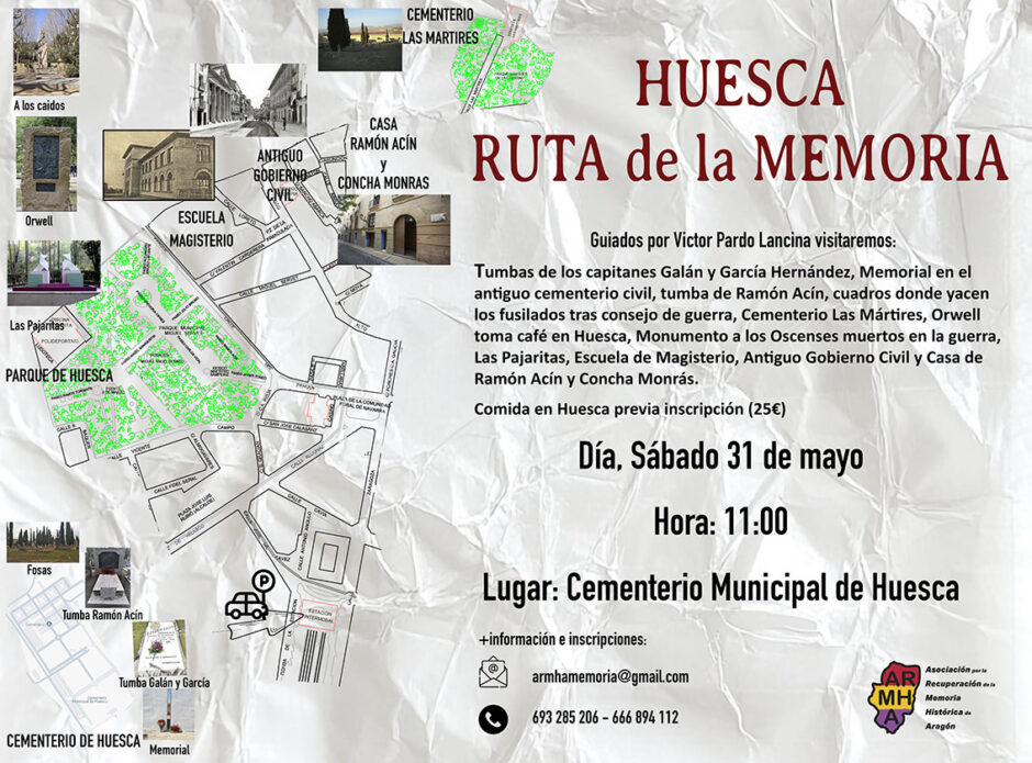 Cartel Ruta Memoria Huesca