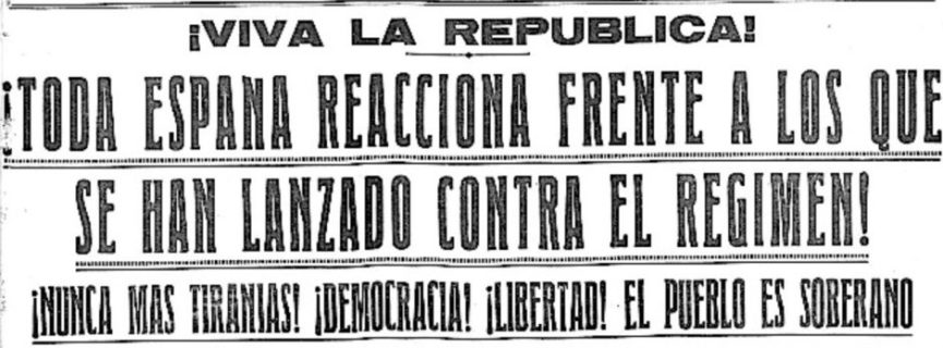 Titular del periódico el Liberal 19 de julio 1936